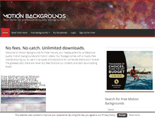Tablet Screenshot of motionbackgroundsforfree.com